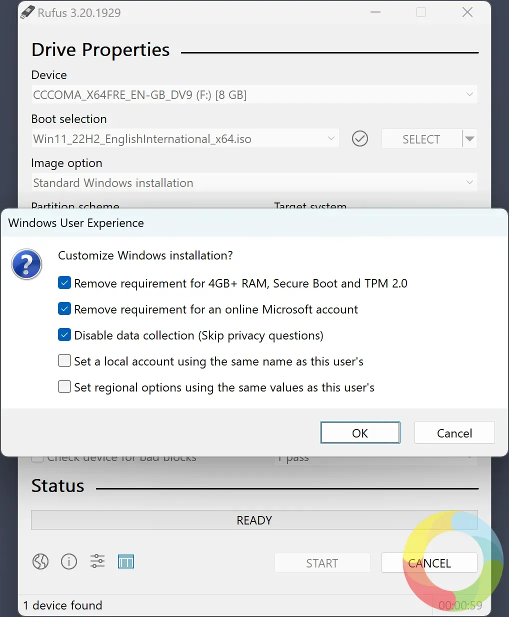 Rufus kullanarak TPM 2.0 olmadan Windows 11 yüklemesi