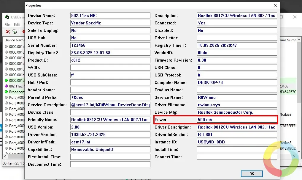 Bilgisayardaki tüm USB aygıtlarını listeleyen USBDeview programı