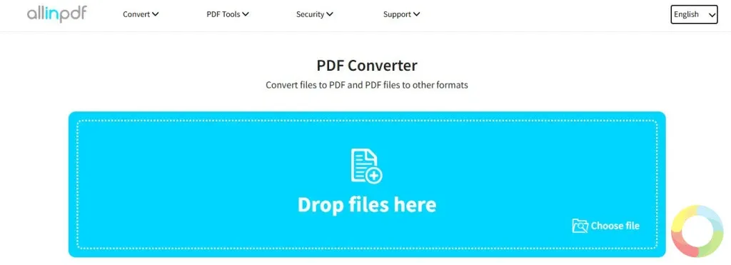 AllinPDF online DWG to PDF dönüştürücü ve CAD dosyası format seçenekleri