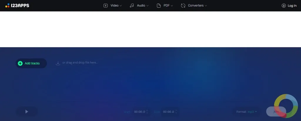 Audio Joiner online MP3 birleştirme ve ses düzenleme aracı ekran görüntüsü