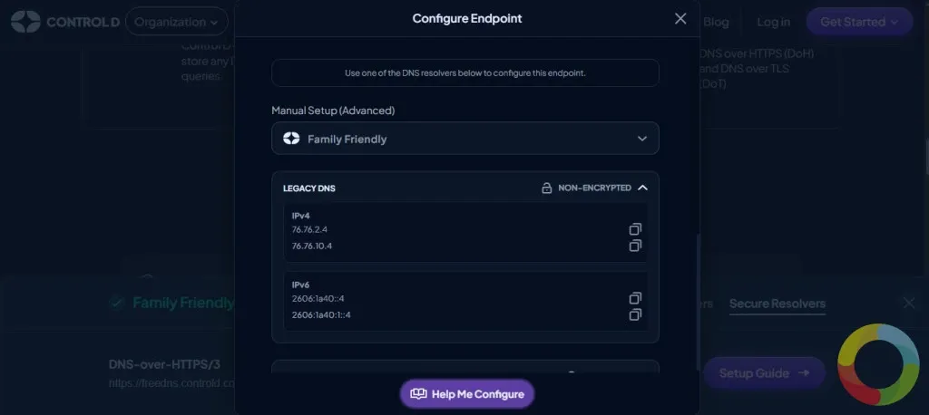 Control D DNS - Özelleştirilebilir şifreli DNS hizmeti