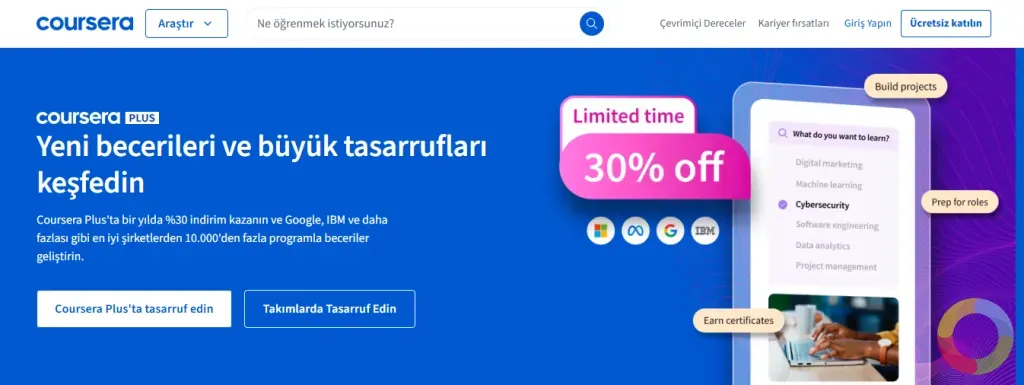 Coursera.org ile ücretsiz online üniversite kursları ve sertifikalar