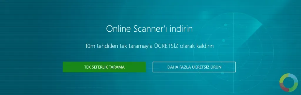 ESET Online Scanner arayüzü - ücretsiz virüs taraması ekran görüntüsü