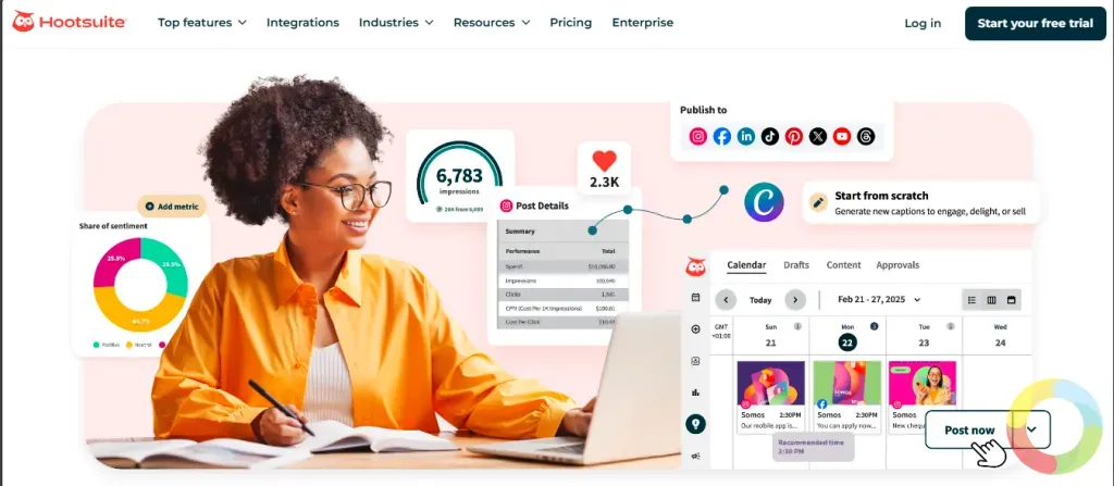 hootsuite sosyal medya otomatik paylaşım programı kontrol paneli