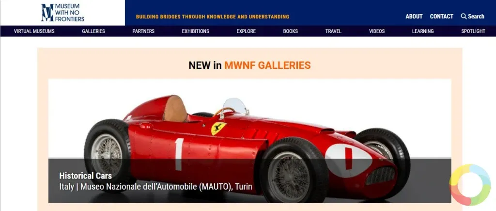 MWNF – Museum With No Frontiers sitesinde farklı tematik sanat eserlerini inceleyen kullanıcı