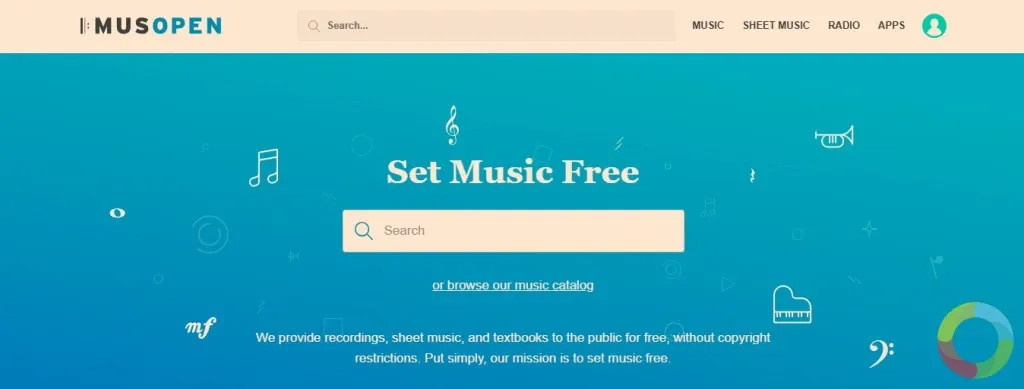 Musopen telifsiz klasik müzik platformu, podcast, video ve dijital projeler için ücretsiz müzik ve nota sunar