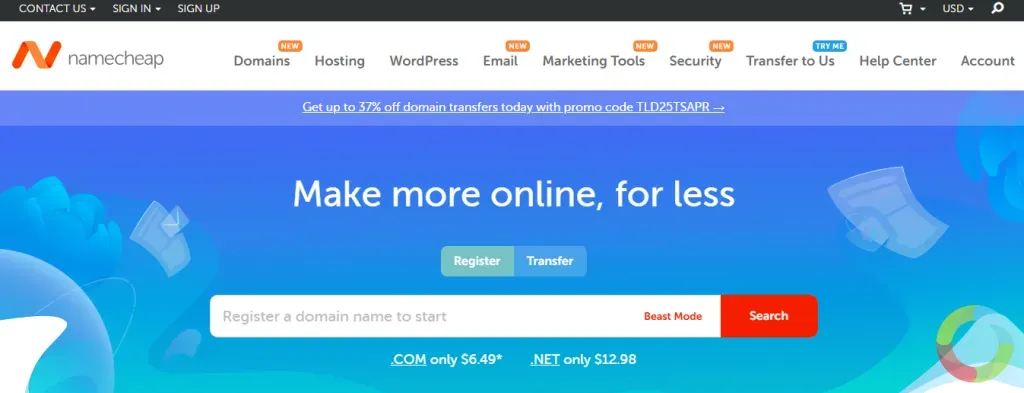 Namecheap - domain ve hosting hizmetleri sunan global firma