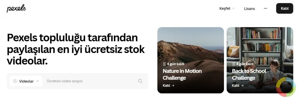 Pexels Videos yüksek kaliteli telifsiz 4K stok video örneği