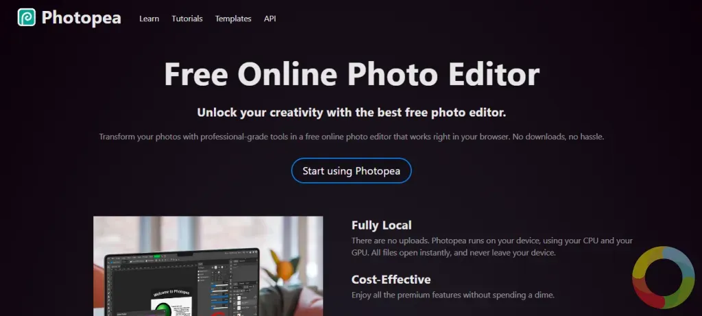 Photopea - Photopea web uygulamasında açılmış PSD dosyasının katmanları ve düzenleme arayüzü