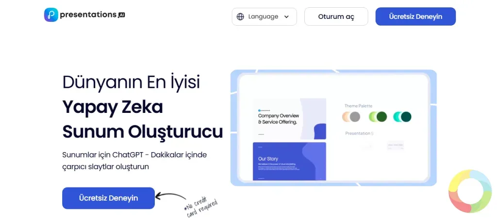 PresentationsAI yapay zeka sunum hazırlama aracı ile saniyeler içinde profesyonel slaytlar oluşturma