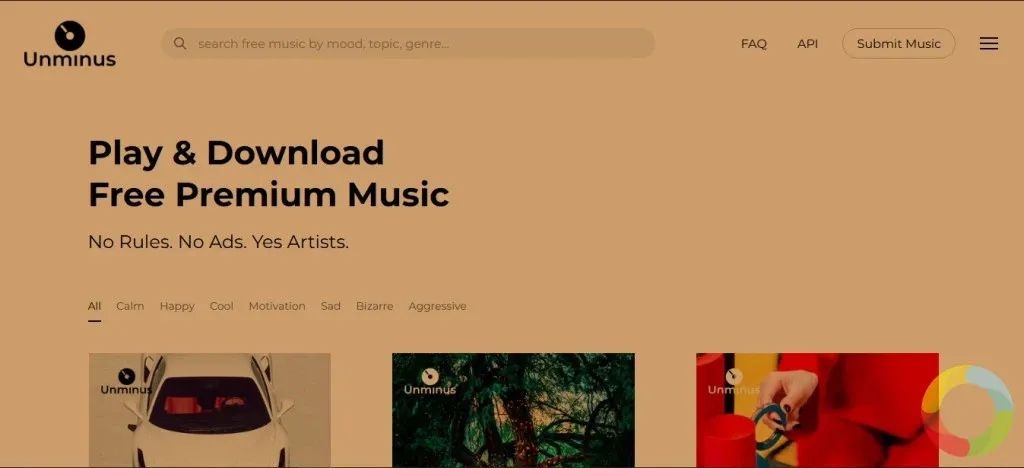 Unminus telifsiz müzik platformu, YouTube ve podcast projeleri için ücretsiz fon müzikleri sunar