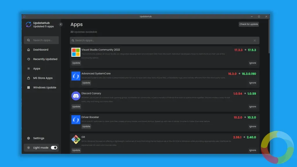UpdateHub arayüzü – Bilgisayar yazılımlarını güvenli ve kolay şekilde güncelleyen kullanıcı dostu araç