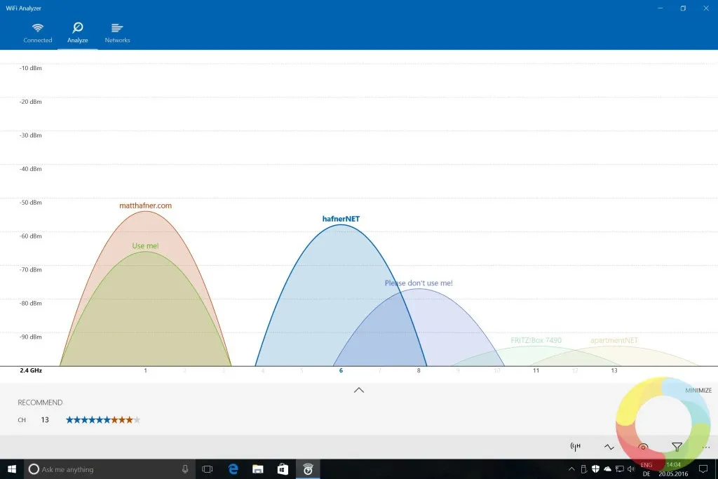 WiFi Analyzer - Wi-Fi sorunlarını belirleyin, Modeminiz/Erişim Noktanız için en iyi kanalı veya yeri bulun!