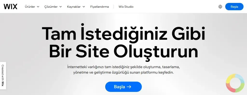Wix - Wix ile kodsuz ücretsiz web sitesi kurma arayüzü ve şablon seçenekleri