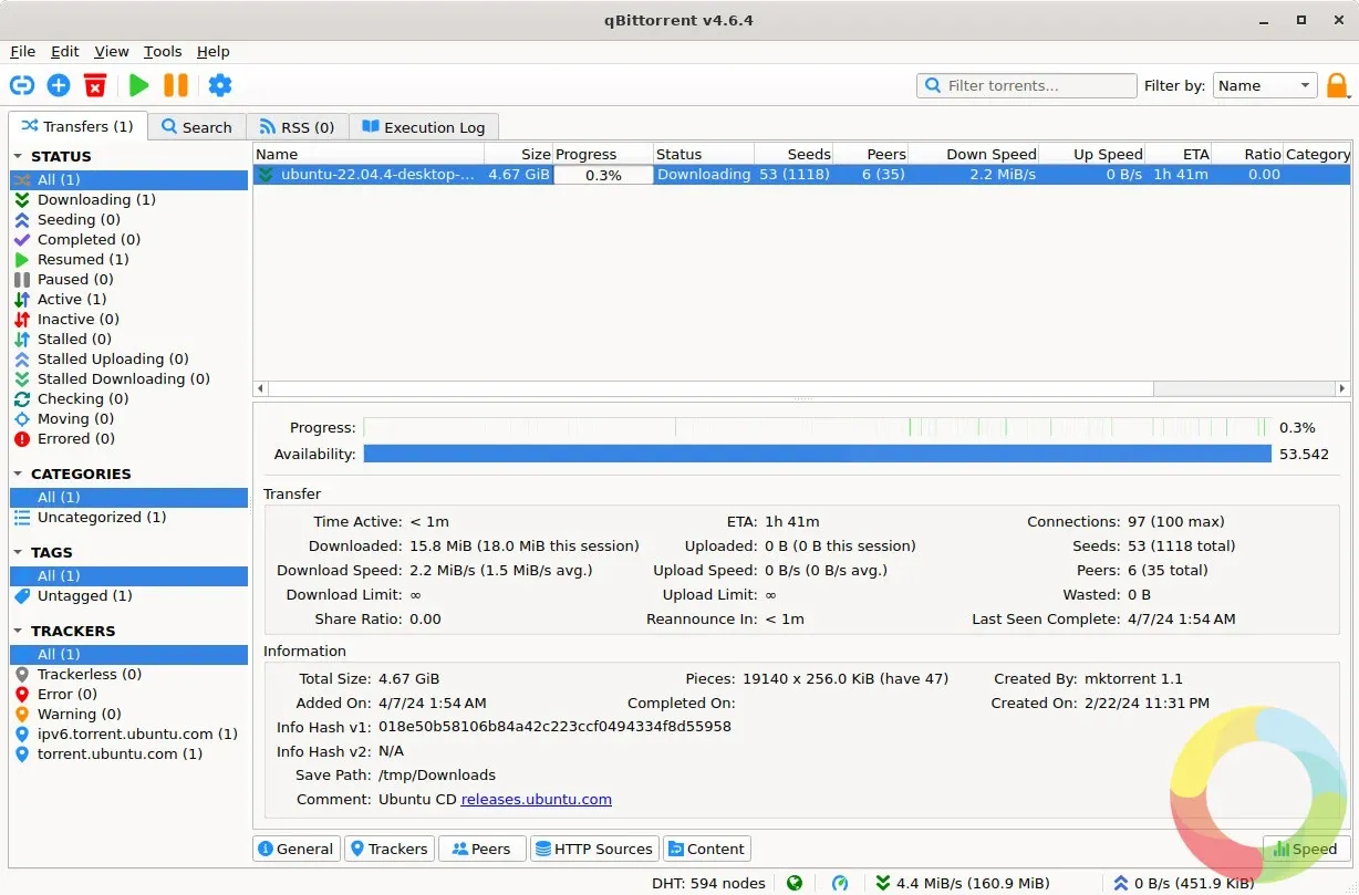 qBittorrent - qBittorrent kullanıcı arayüzü ve özellikleriyle en iyi ücretsiz torrent programı