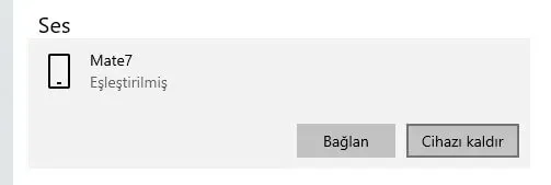 Bluetooth bağlantısını sil Windows 10
