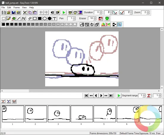 Çocuklar için EasyToon animasyon programı ekran görüntüsü