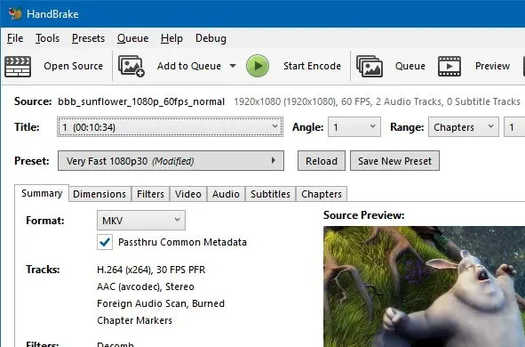 HandBrake güçlü ve ücretsiz açık kaynak video dönüştürme aracı