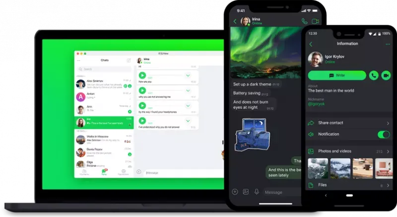 ICQ - Sesli mesajları metne dönüştürün, akıllı yanıtları kullanın