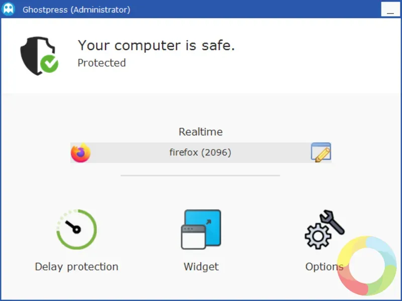 Ghostpress - anti-keylogger arayüzü ve tuş kaydı koruması ekran görüntüsü