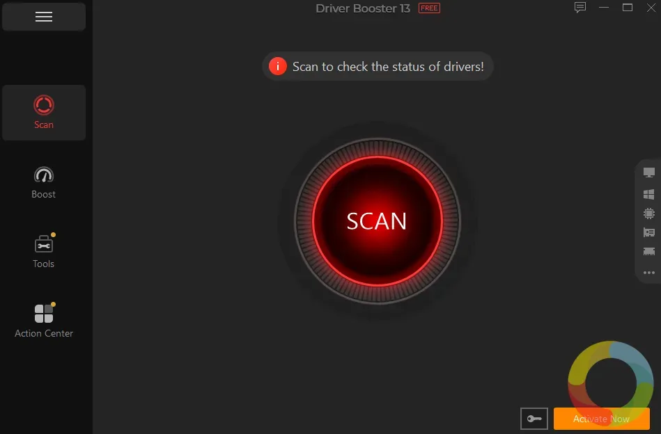 Driver Booster sürücü güncelleme programı arayüzü