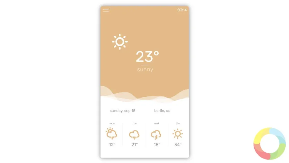 Temps Linux hava durumu uygulaması arayüzü – şehir seçimi, sıcaklık bilgisi ve birkaç günlük hava tahmini gösterilen minimalist ekran görüntüsü